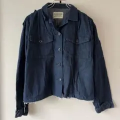 アーバンリサーチ デニム ミリタリージャケット カットオフ Gジャン 濃紺