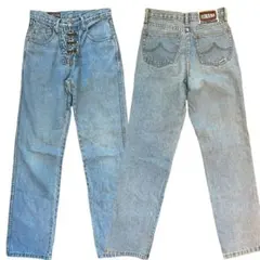 【即日発送】BUNNY ライトブルーブーツカットデニム　ハイウエストデニム