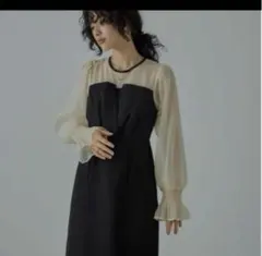 ava line knit mini dress black AM0992 - メルカリ