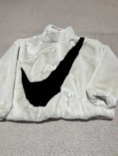 NIKE フェイクファージャケット フリースジャケット アイボリー L