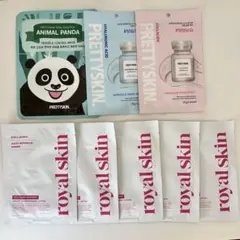 韓国フェイスパック 8枚セット PRETTYSKIN コラーゲン シカ