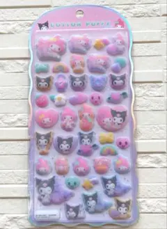 【正規品】コットンパフィシール　サンリオ　マイメロ＆クロミ