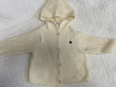 ポロベビー　フード付きカーディガン