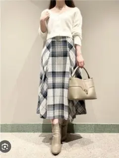 ロービングチェックスカート　Size1