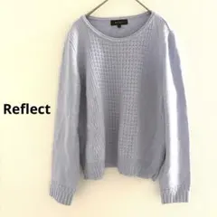 Reflect ライトブルー ニット ウール きれいめ 11 リフレクト