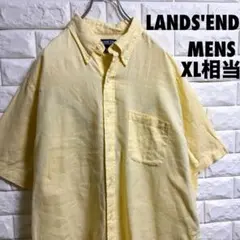 LANDS'END ランズエンド　リネン　半袖シャツ　メンズXLサイズ相当のサムネイル