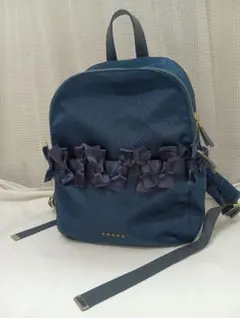 TOCCA トッカ リボンリュックサック　マザーバッグ　上品　ネイビー