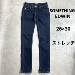 SOMETHING EDWIN スキニーデニム　ローライズ　ストレッチ　26