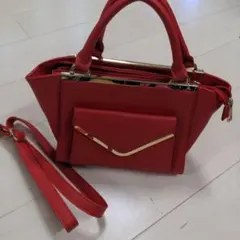 CECIL McBEE 赤 ショルダーバッグ 2WAY