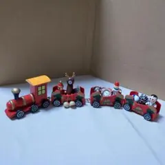 クリスマス雑貨　クリスマストレイン　木製