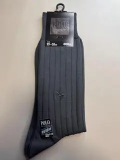 【新品・タグ付き】POLO ソックス 25-26cm チャコールグレーソックス