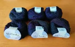■ウール100%毛糸■段染め柔らか毛糸■ニッケビクター■未使用美品/6玉■