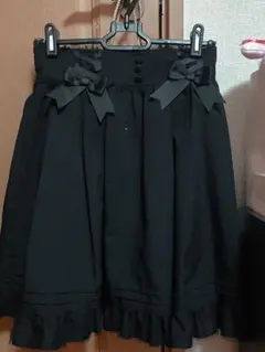 Street Honey 黒 リボン付きフリルスカートのサムネイル