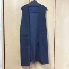 ロブジェ バックチュールロングベスト ネイビー