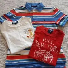 ラルフローレン　ポロシャツ　Tシャツ　３点セット　ボーダー　白　赤　刺繍　夏のサムネイル
