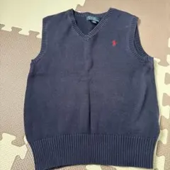 Polo by Ralph Lauren ネイビー Vネックベスト 120/60