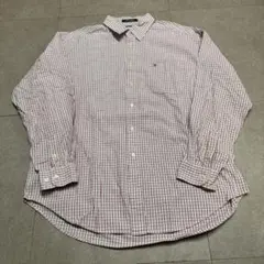 Tommy Hilfiger 長袖シャツ　チェック　赤　白　ビンテージ　L