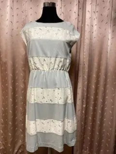 【新品タグ付】アナトリエ　パールレースボーダーワンピース