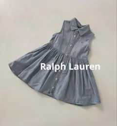RalphLaurenラルフローレンベビーノースリーブシャツワンピース80cm