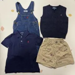 POLO ラルフローレン 4つセット ポロシャツ サロペット ハーフパンツ　80