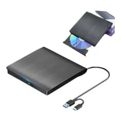 新品未使用品❣️ 外付けDVD/CDドライブ ブラック USB3.0/Type-C