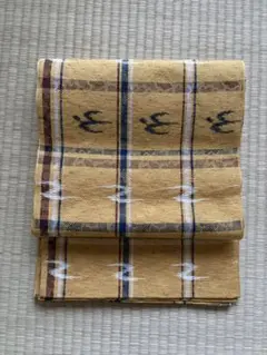 手織り八寸帯　琉球っぽい柄