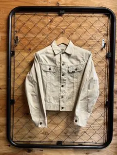 古着Lee デニムジャケット白M〜Lサイズ⑦