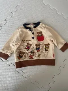 ミキハウス クマ刺繍 トレーナー 80cm