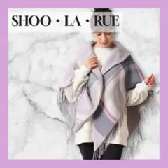 SHOO・LA・RUE ⭐️ リバーシブル 衿ギャザーポンチョ ポンチョ