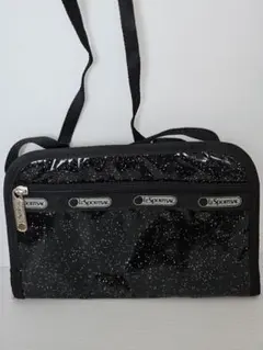 レスポートサック 財布 マルチケース PVC ナイロン 黒 ブラック系 ラメ