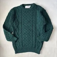アイルランド製 フィッシャーマン セーター XS アラン ニット