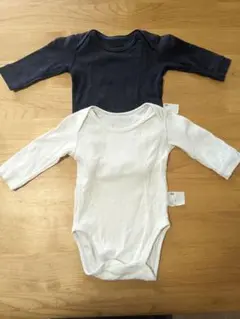 UNIQLO　ボディ肌着　ボディスーツ　ホワイト　ネイビー　70cm