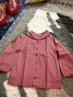 MIKI HOUSEギンガムチェック柄 長袖シャツ ブラウス 120サイズ