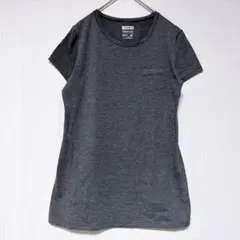ニューバランス 半袖Tシャツ クルーネック 無地 M 灰 綿混 デイリー
