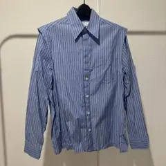 H&M TOGA ARCHIVES 青黒ストライプ 長袖シャツ