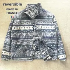 【レア】FLEECE JACKET reversible FRANCE製 総柄