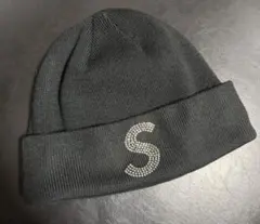 y*様 supreme Swarovski NEW ERA コラボ 黒 ビーニー