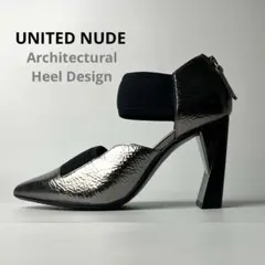UNITED NUDE メタリック ポインテッドトゥ ストラップ パンプス 38のサムネイル