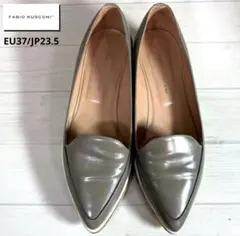美品■ファビオルスコーニ■ローファー✨ポインテッドトゥ シャークソール 本革