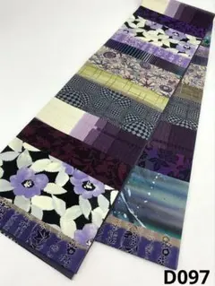 きりばめ 切嵌 袋帯 ぼかし染め 草花 紅型調 幾何学模様 正絹 D097 