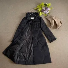 美品　ブレンヘイム　 ダウンコート　ブラック　黒　Sサイズ　エムプルミエ 真冬の必須アウター！ ルーズフィットミドルダウンコート