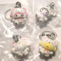 サンリオ　めじるしアクセサリー　ふわふわスノー　4個セット