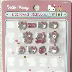 ボンボンドロップシールミニ　ハローキティ　ピンク