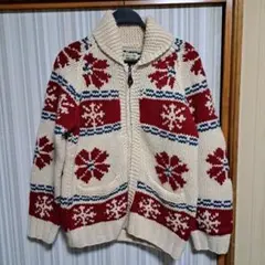 SWEET-ORR　 カウチン　ジップアップ　ジャケット　結晶　雪　厚手　フリー