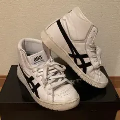 asics ハイカットスニーカー ホワイト ブラック ポイントゲッター 25cmのサムネイル