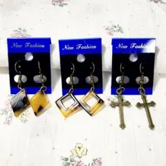 ピアス3点✨金古美✨
