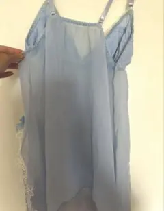 水色 レース付き かわいい 儚い キャミソール インナー