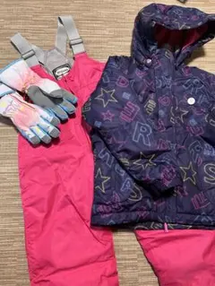 子ども用スキーウェアセット（手袋付き）