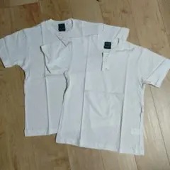 【新品未使用】綿100%国産Tシャツ　ホワイト130cm　2枚セット