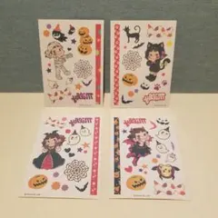 不二家 ペコちゃん ハロウィン 仮装シール 4枚セット